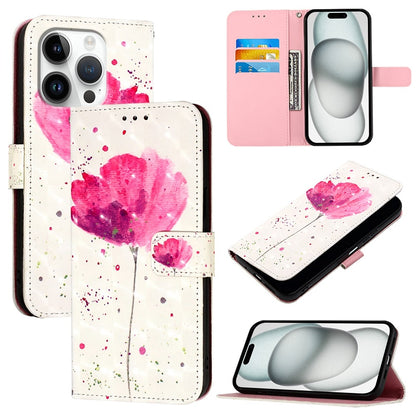 iPhone 16 Pro Leather Flip Phone Case with 3D Painted Design, Card Holder, Wallet & Stand Function - Durable Protection & Easy Access