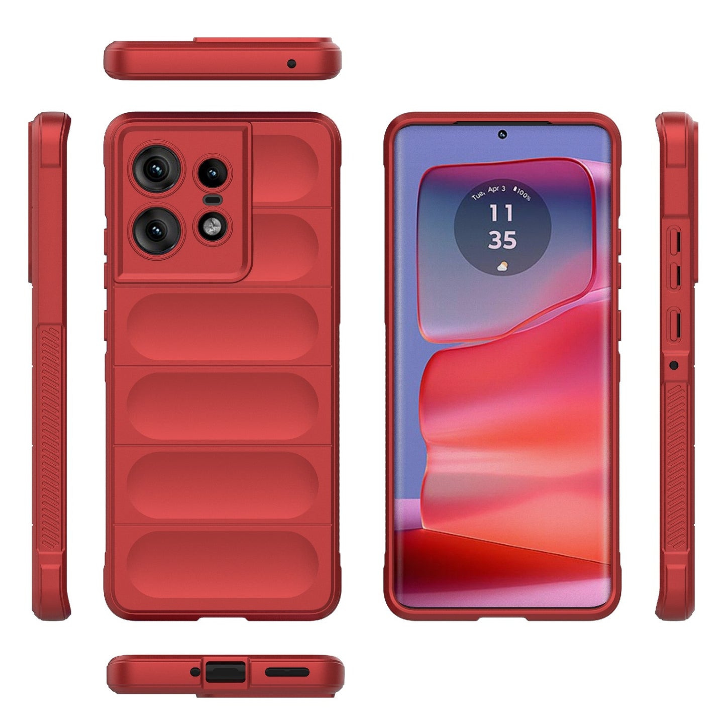 Motorola Edge 50 Pro 5G Global Magic Shield TPU + Flannel Phone Case - Stylish, Durable, and Lightweight Protection