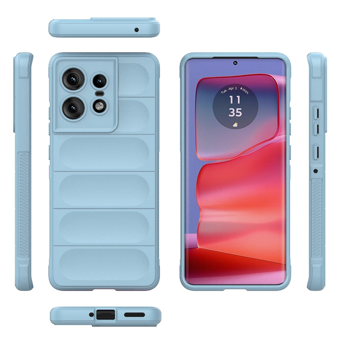 Motorola Edge 50 Pro 5G Global Magic Shield TPU + Flannel Phone Case - Stylish, Durable, and Lightweight Protection