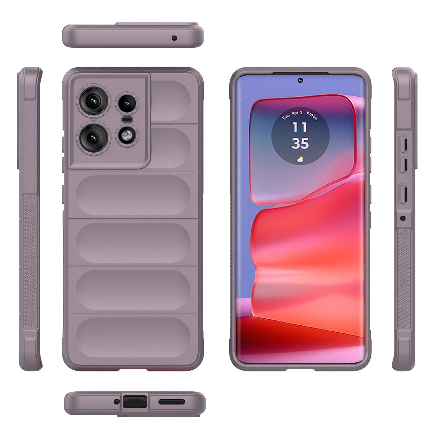 Motorola Edge 50 Pro 5G Global Magic Shield TPU + Flannel Phone Case - Stylish, Durable, and Lightweight Protection