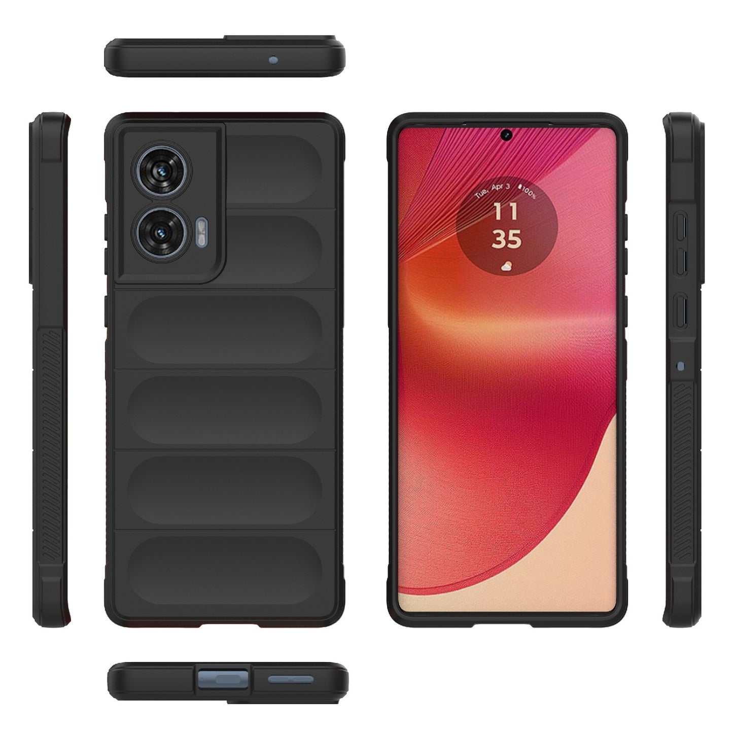 Motorola Edge 50 Fusion 5G Global Magic Shield TPU + Flannel Phone Case - Stylish, Durable, and Lightweight Protection