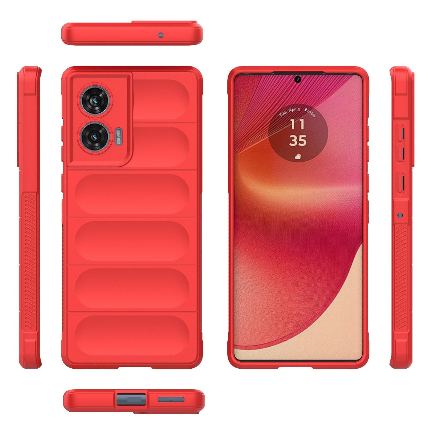 Motorola Edge 50 Fusion 5G Global Magic Shield TPU + Flannel Phone Case - Stylish, Durable, and Lightweight Protection