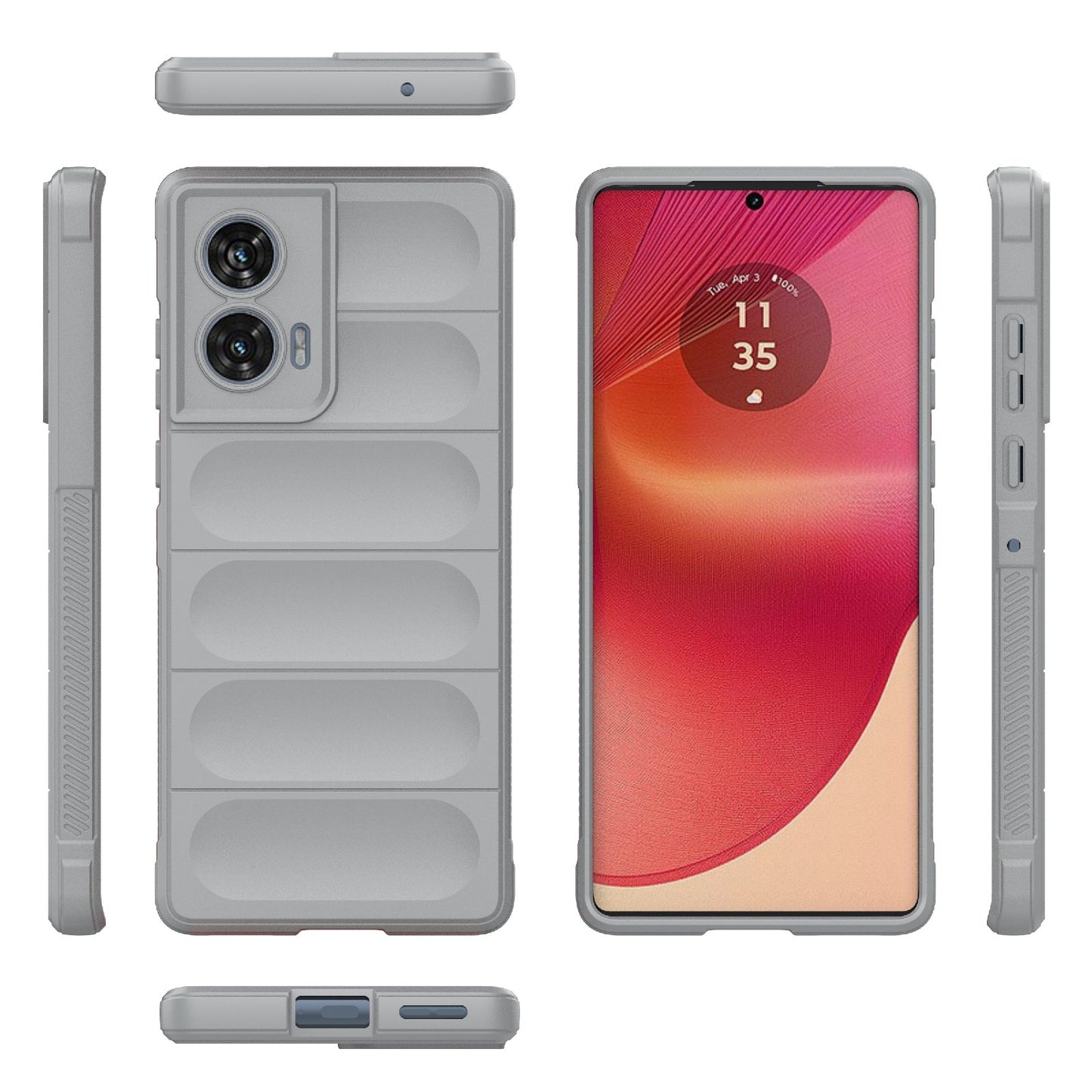 Motorola Edge 50 Fusion 5G Global Magic Shield TPU + Flannel Phone Case - Stylish, Durable, and Lightweight Protection