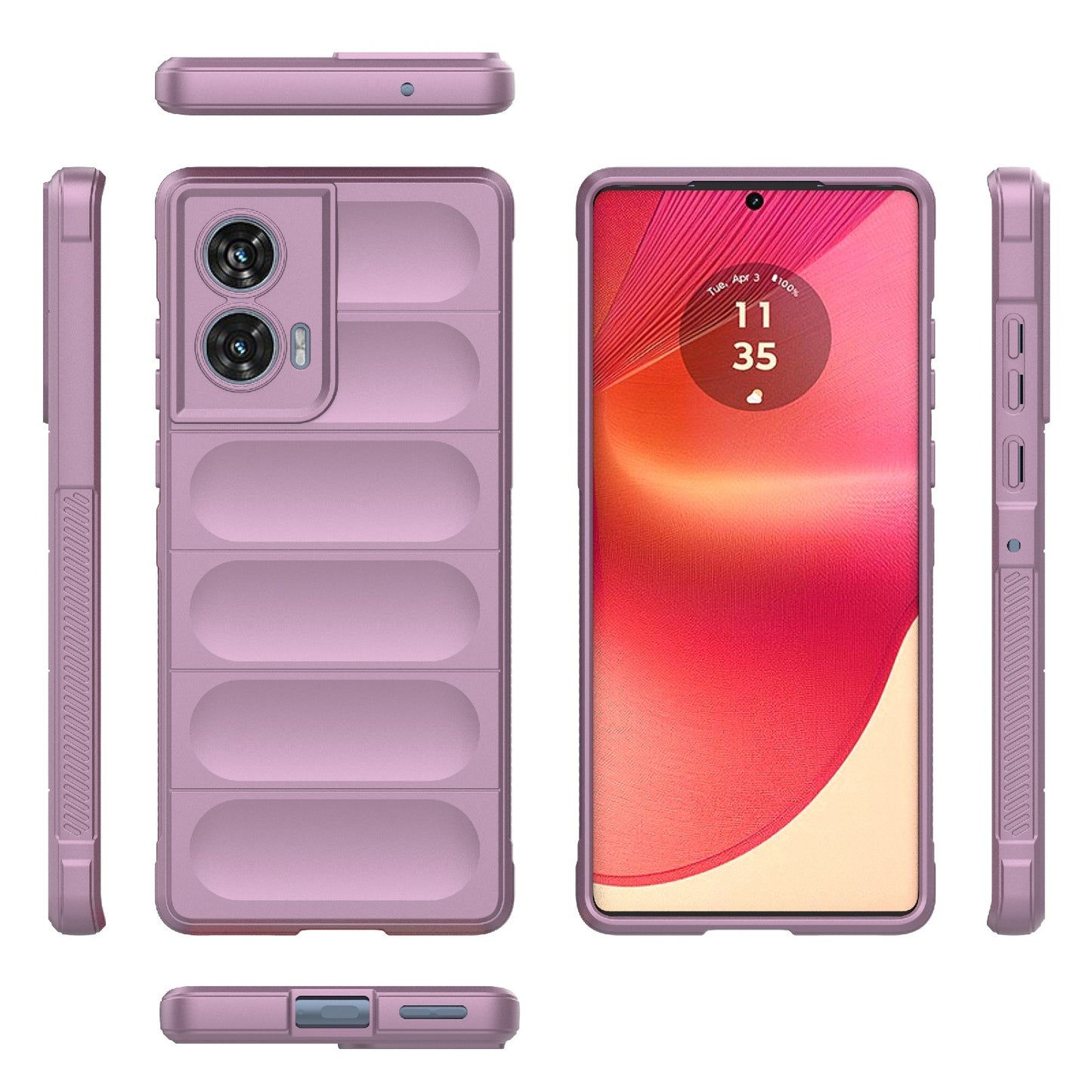 Motorola Edge 50 Fusion 5G Global Magic Shield TPU + Flannel Phone Case - Stylish, Durable, and Lightweight Protection