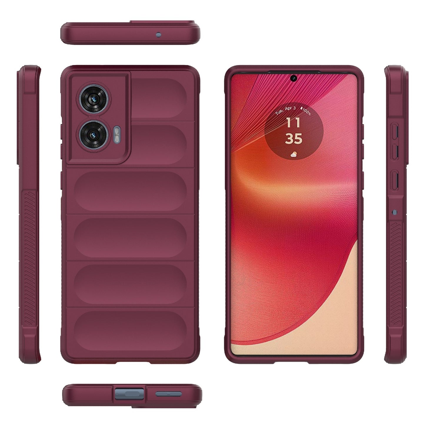 Motorola Edge 50 Fusion 5G Global Magic Shield TPU + Flannel Phone Case - Stylish, Durable, and Lightweight Protection