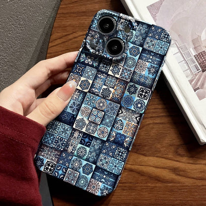 iPhone 14 Plus Painted Pattern PC Phone Case with Precise Hole Design