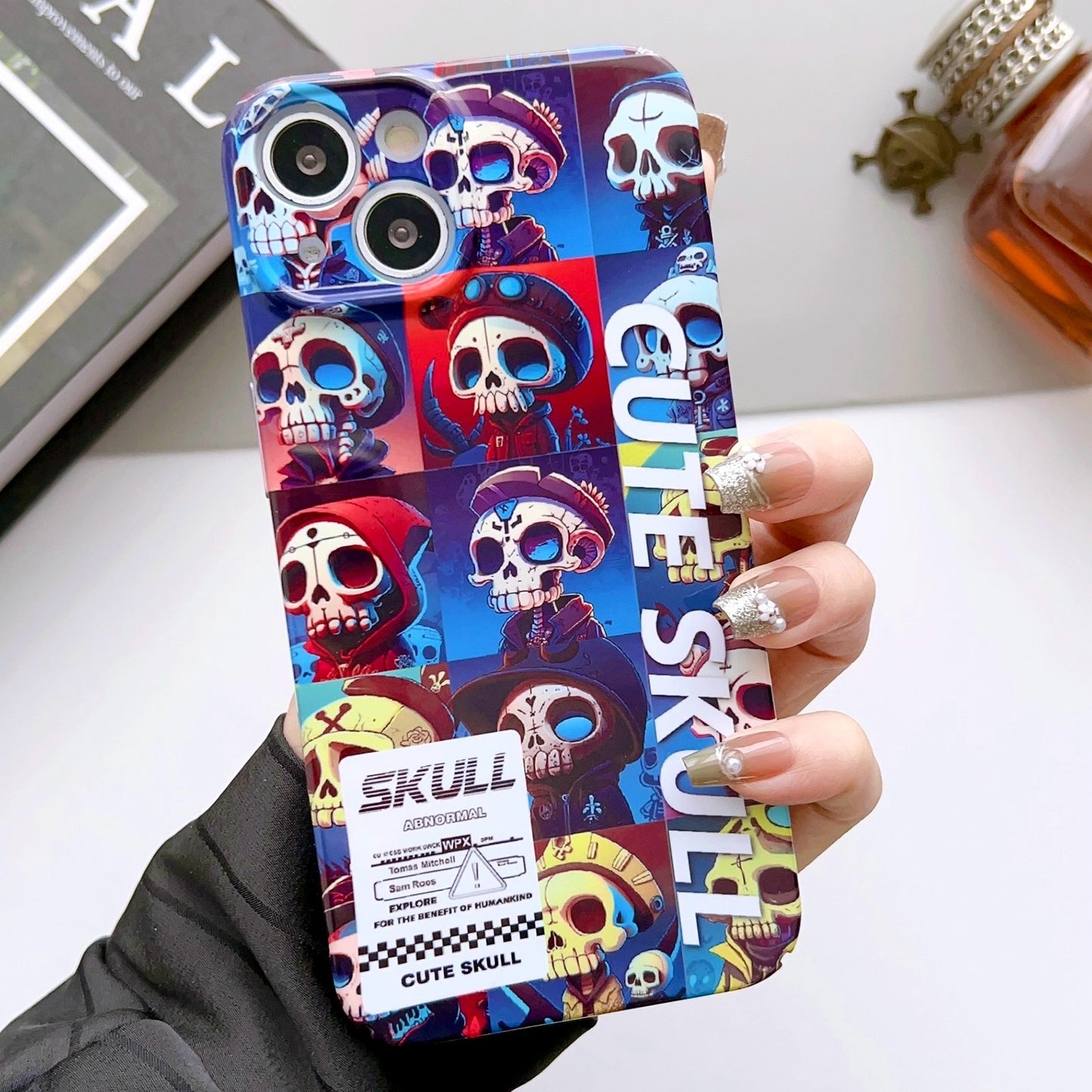 iPhone 14 Plus Painted Pattern PC Phone Case with Precise Hole Design