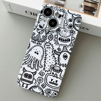 iPhone 14 Plus Painted Pattern PC Phone Case with Precise Hole Design