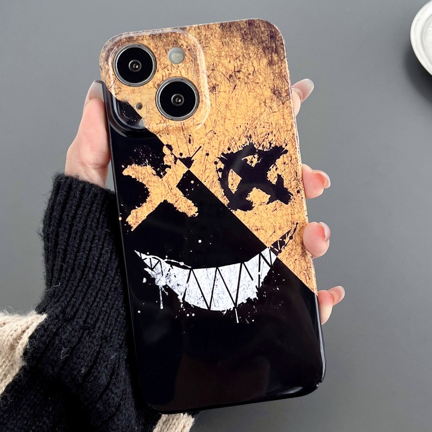 iPhone 14 Plus Painted Pattern PC Phone Case with Precise Hole Design