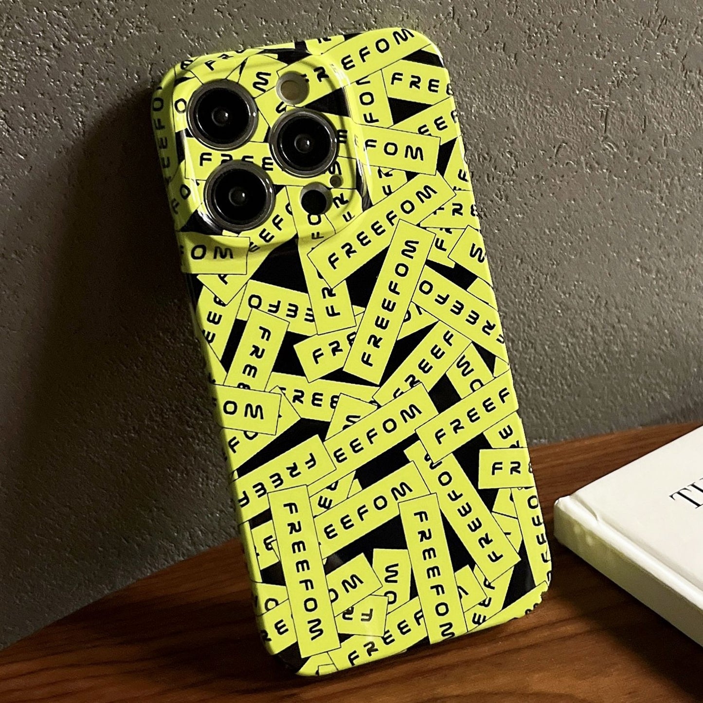 iPhone 14 Pro Painted Pattern PC Phone Case with Precise Hole Design