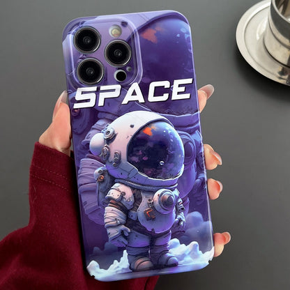 iPhone 14 Pro Painted Pattern PC Phone Case with Precise Hole Design