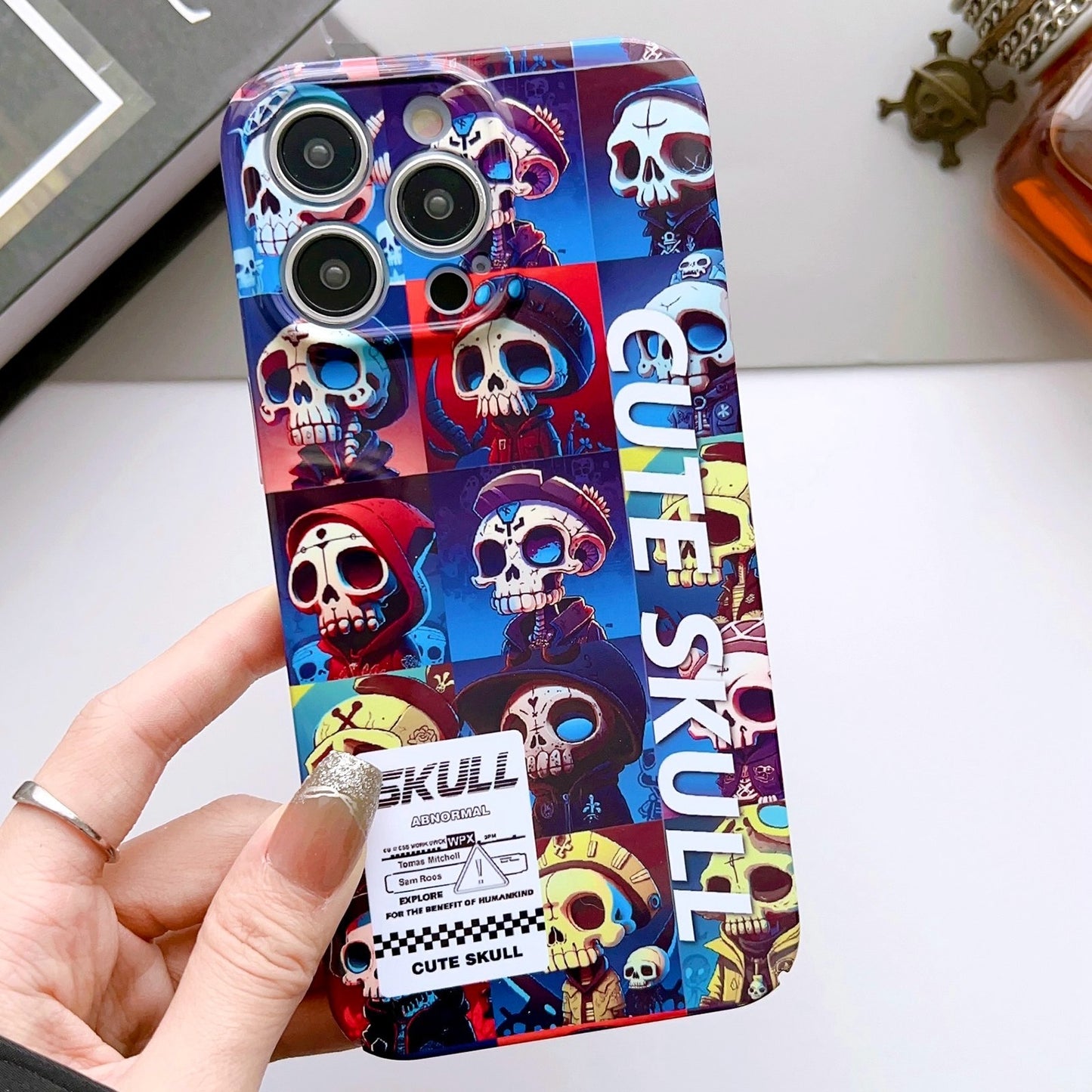 iPhone 14 Pro Max Painted Pattern PC Phone Case with Precise Hole Design