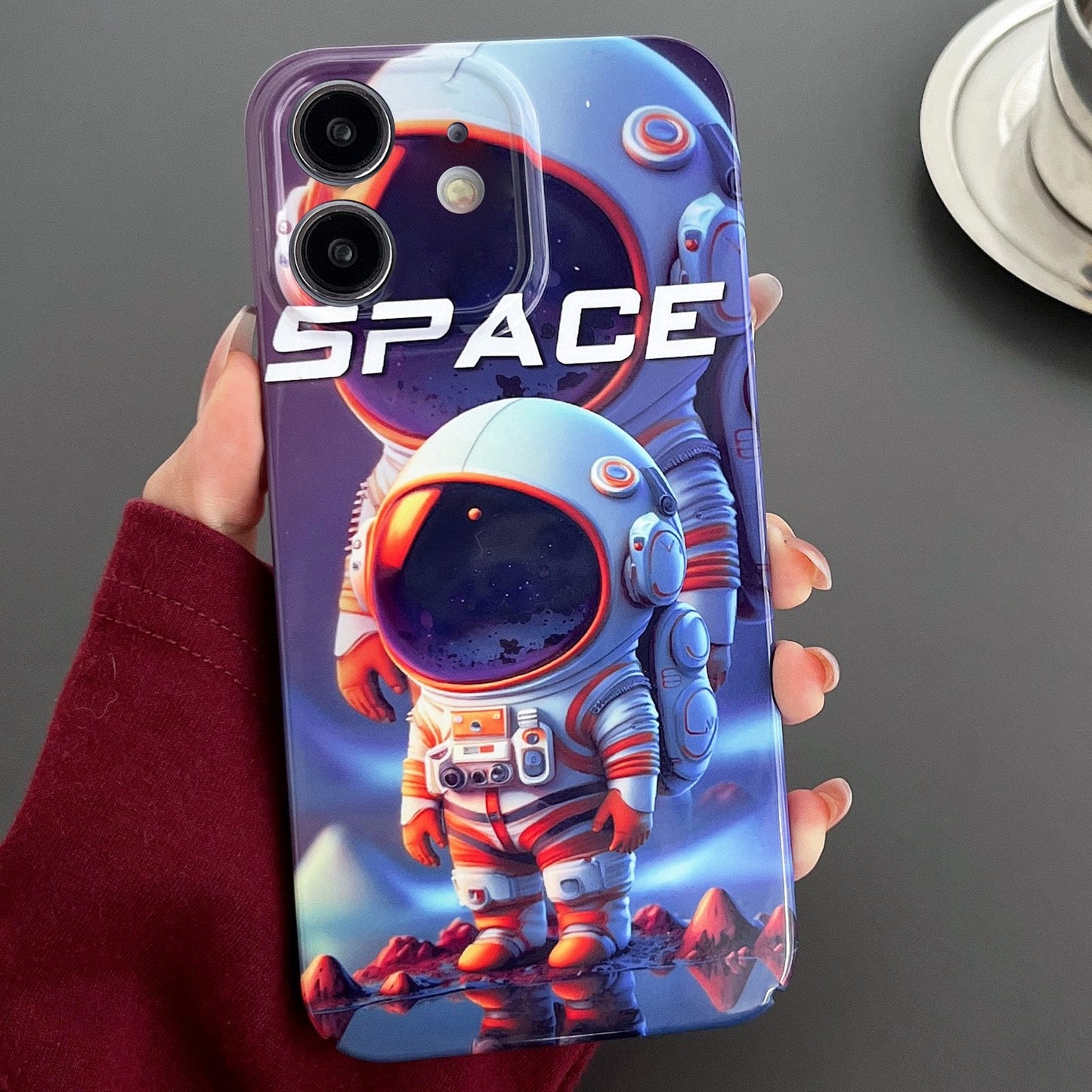 iPhone 12 Painted Pattern PC Phone Case with Precise Hole Design