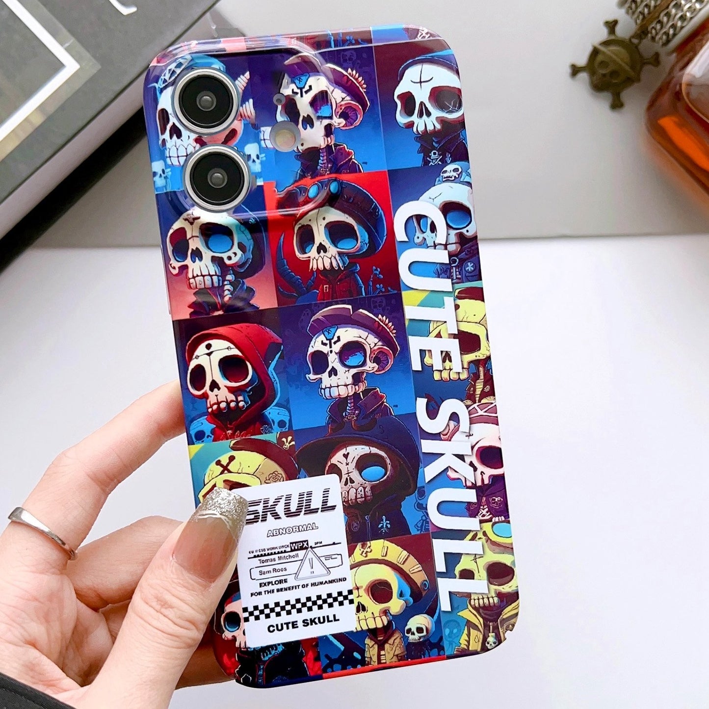 iPhone 12 Painted Pattern PC Phone Case with Precise Hole Design