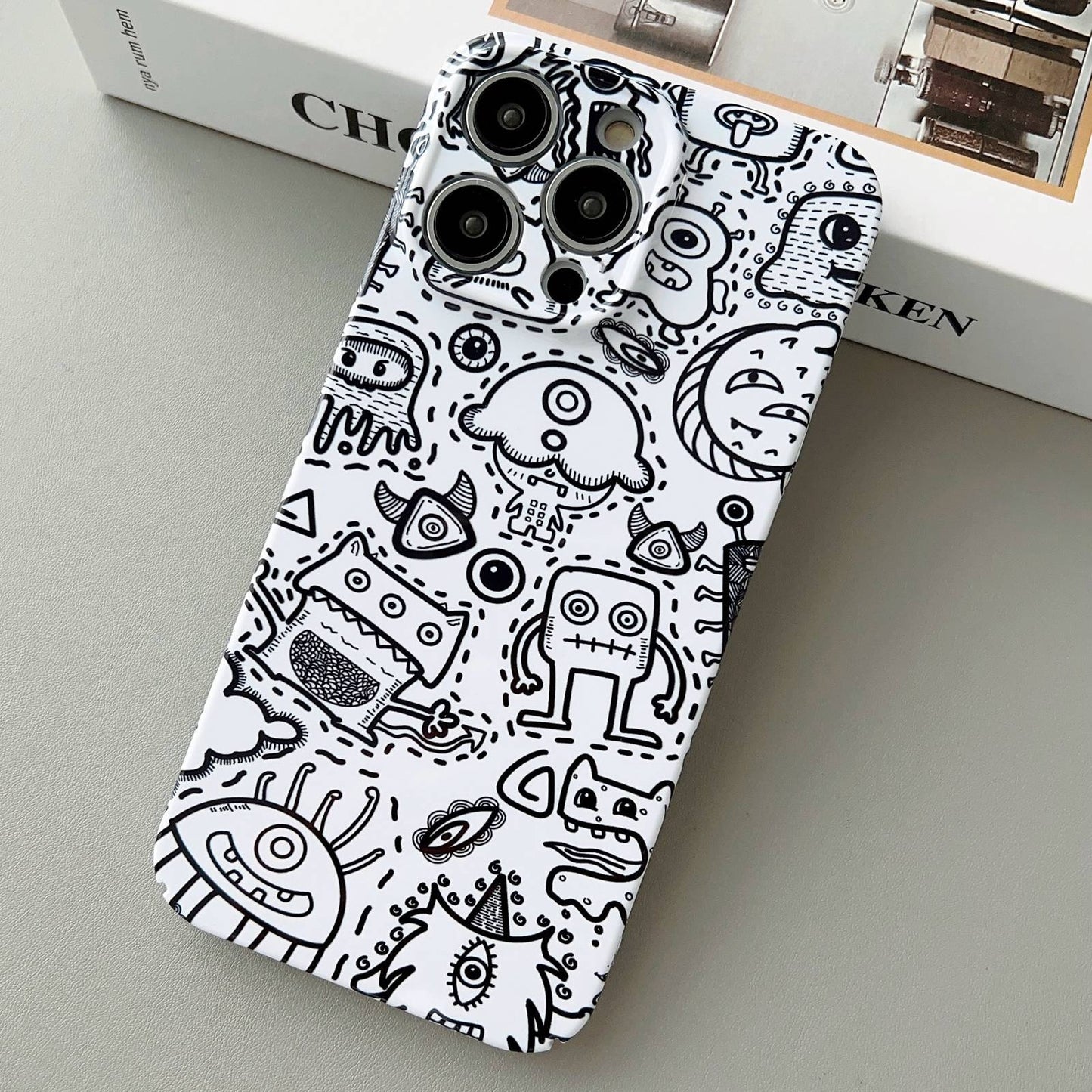 iPhone 11 Pro Max Painted Pattern PC Phone Case with Precise Hole Design