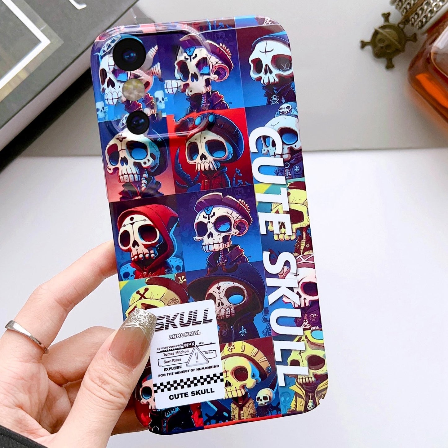 iPhone XS Painted Pattern PC Phone Case with Precise Hole Design
