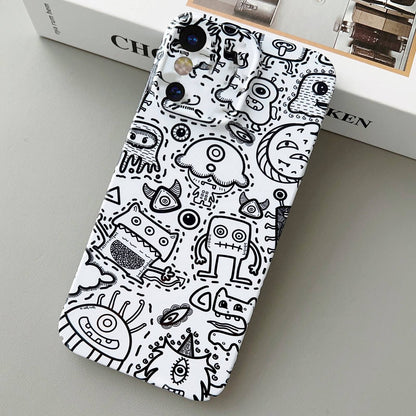 iPhone X Painted Pattern PC Phone Case with Precise Hole Design