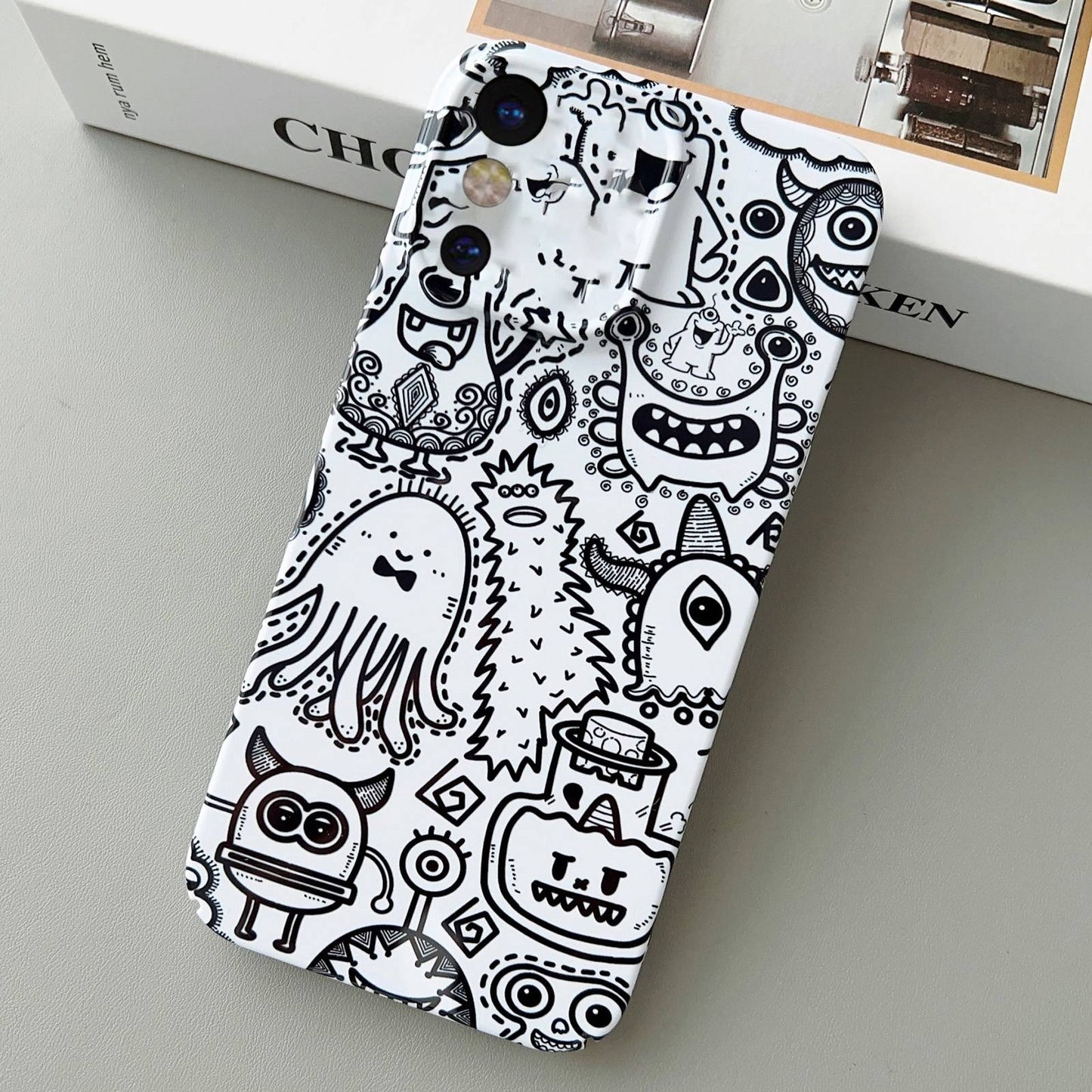 iPhone XS Painted Pattern PC Phone Case with Precise Hole Design