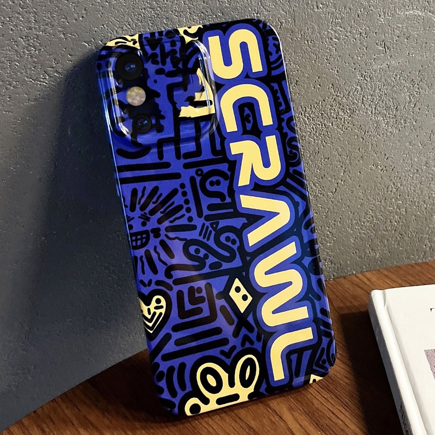 iPhone XS Painted Pattern PC Phone Case with Precise Hole Design