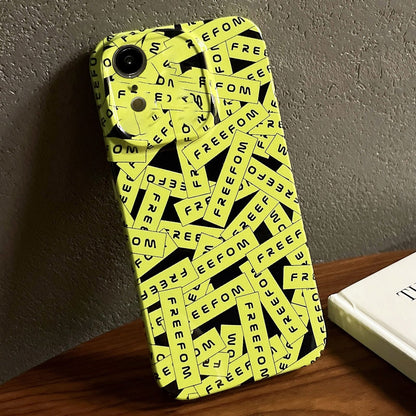 iPhone XR Painted Pattern PC Phone Case with Precise Hole Design