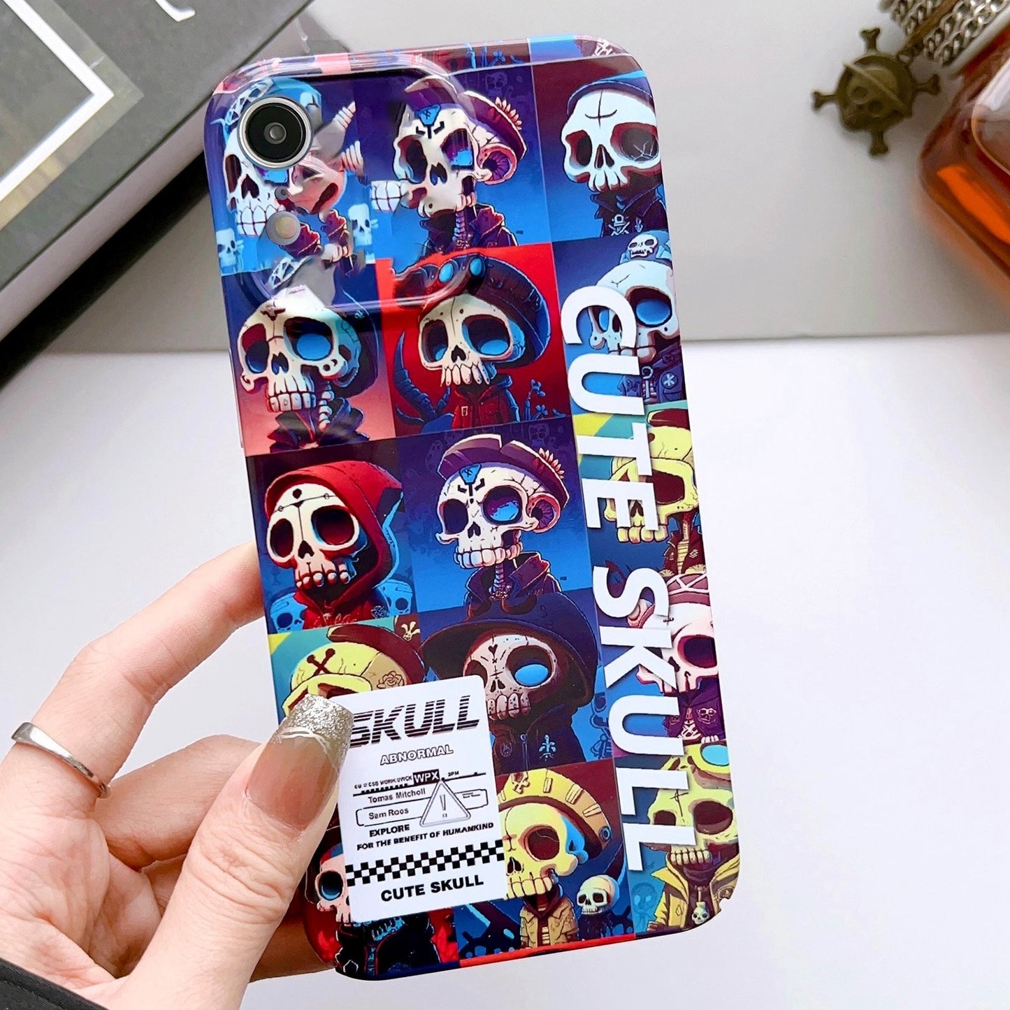 iPhone XR Painted Pattern PC Phone Case with Precise Hole Design