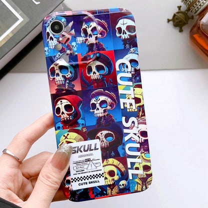 iPhone XR Painted Pattern PC Phone Case with Precise Hole Design