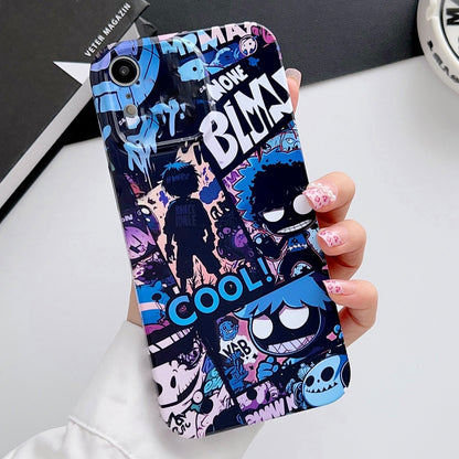 iPhone XR Painted Pattern PC Phone Case with Precise Hole Design