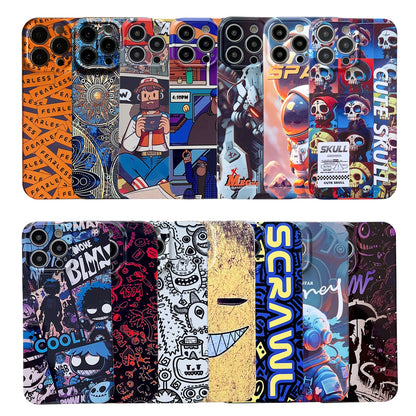 iPhone 15 Pro Max Painted Pattern PC Phone Case with Precise Hole Design