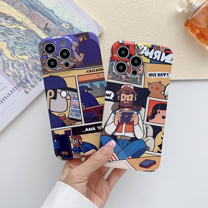 iPhone 11 Painted Pattern PC Phone Case with Precise Hole Design