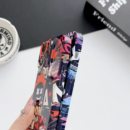 iPhone 15 Pro Max Painted Pattern PC Phone Case with Precise Hole Design