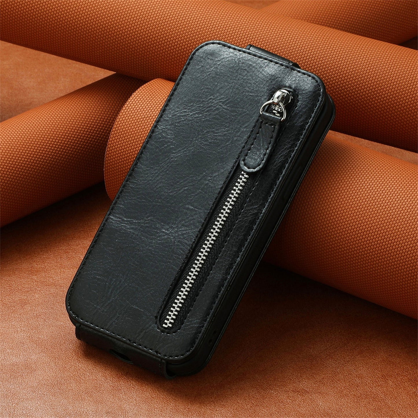 Ulefone Note 16 Pro Zipper Wallet Case - Vertical Flip Leather Phone Cover with Multiple Card Slots and Stand