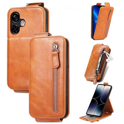 Ulefone Note 16 Pro Zipper Wallet Case - Vertical Flip Leather Phone Cover with Multiple Card Slots and Stand