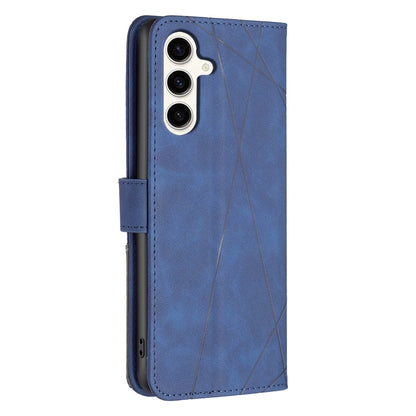 Samsung Galaxy S23 FE 5G Rhombus Texture Leather Phone Case with Magnetic Buckle and Card Holder