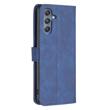 Samsung Galaxy M34 5G Rhombus Texture Leather Phone Case with Magnetic Buckle and Card Holder