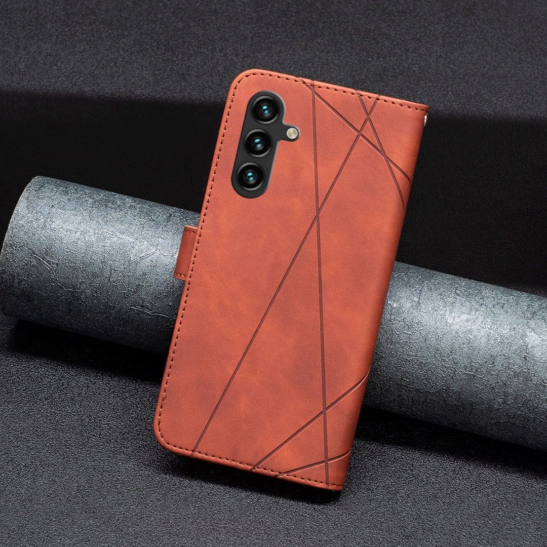 Samsung Galaxy A05s Rhombus Texture Leather Phone Case with Magnetic Buckle and Card Holder