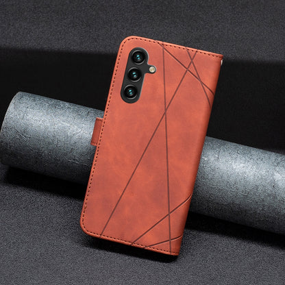 Samsung Galaxy A05s Rhombus Texture Leather Phone Case with Magnetic Buckle and Card Holder