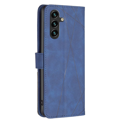 Samsung Galaxy A35 Rhombus Texture Leather Phone Case with Magnetic Buckle and Card Holder