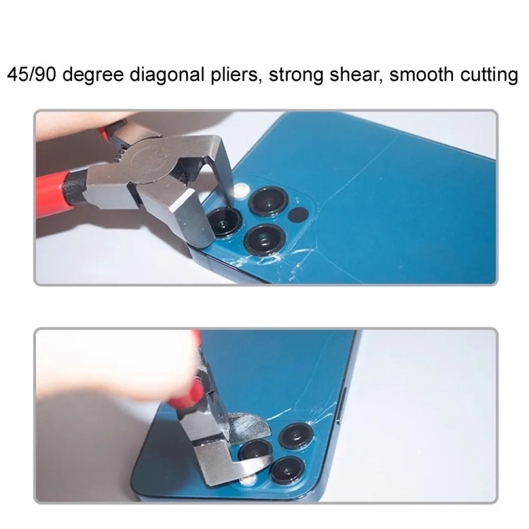 90-Degree Right-Angle Scissors & Diagonal Pliers for Mobile Phone, Camera & Appliance Repairs
