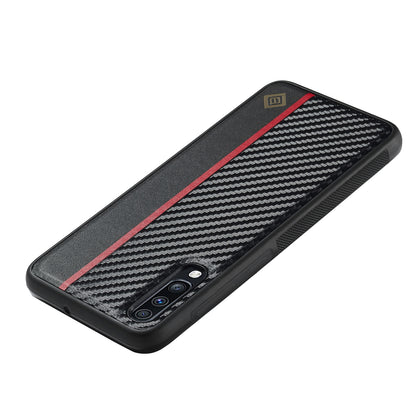 Samsung Galaxy A50 3-in-1 Carbon Fibre Texture Phone Case: Light, Shockproof & Sweatproof Protection - Black