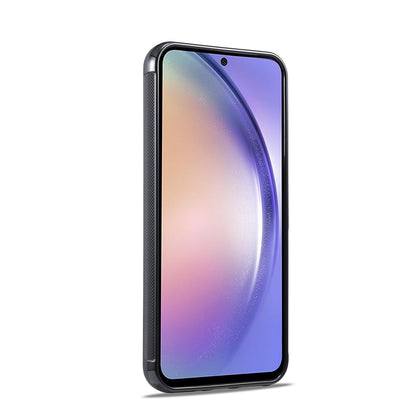 Samsung Galaxy A24 3-in-1 Carbon Fibre Texture Phone Case: Light, Shockproof & Sweatproof Protection - Black