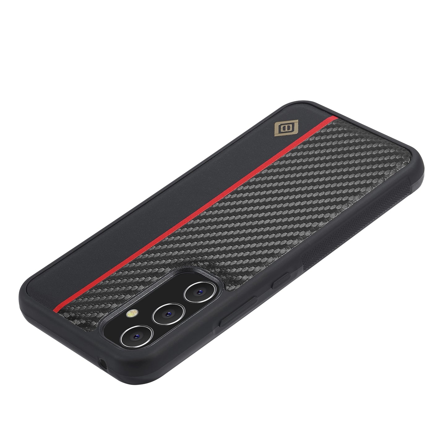 Samsung Galaxy A24 3-in-1 Carbon Fibre Texture Phone Case: Light, Shockproof & Sweatproof Protection - Black
