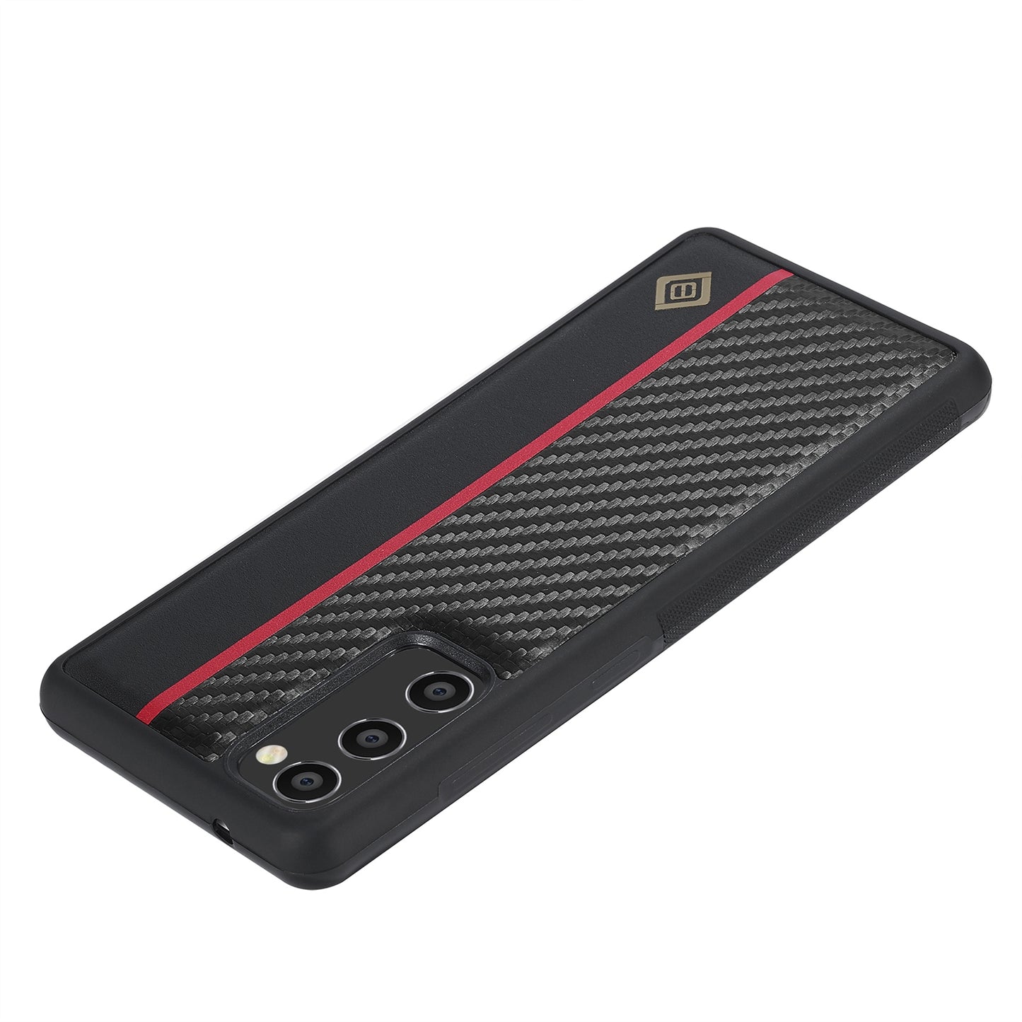 Samsung Galaxy S20 FE 3-in-1 Carbon Fibre Texture Phone Case: Light, Shockproof & Sweatproof Protection - Black