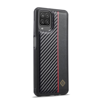 Samsung Galaxy A22 4G 3-in-1 Carbon Fibre Texture Phone Case: Light, Shockproof & Sweatproof Protection - Black