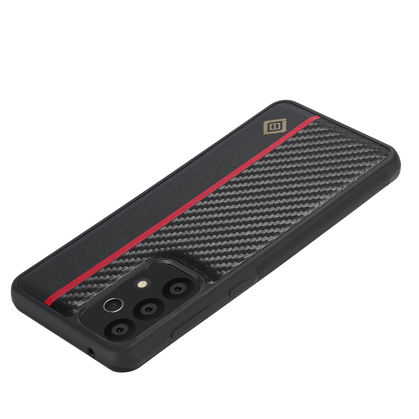 Samsung Galaxy A53 5G 3-in-1 Carbon Fibre Texture Phone Case: Light, Shockproof & Sweatproof Protection - Black