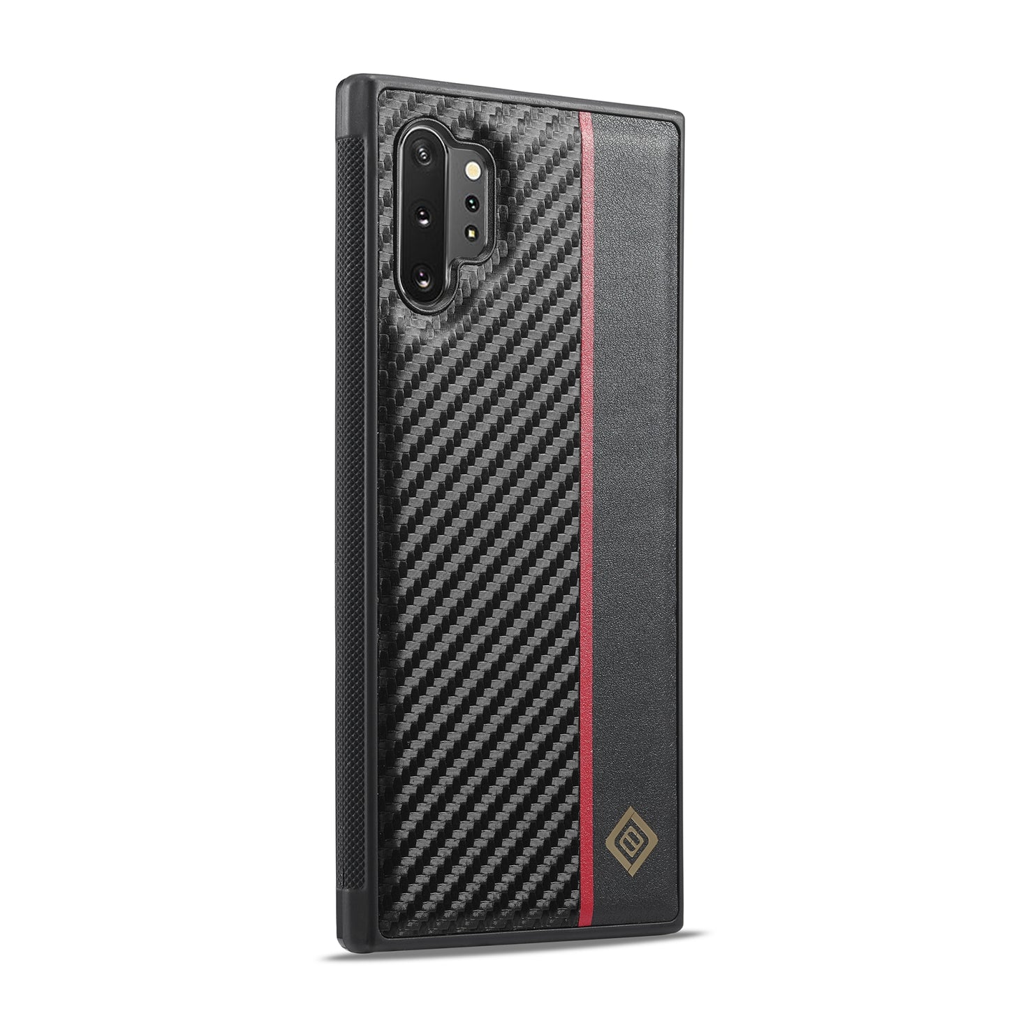 Samsung Galaxy Note10+ 3-in-1 Carbon Fibre Texture Phone Case: Light, Shockproof & Sweatproof Protection - Black