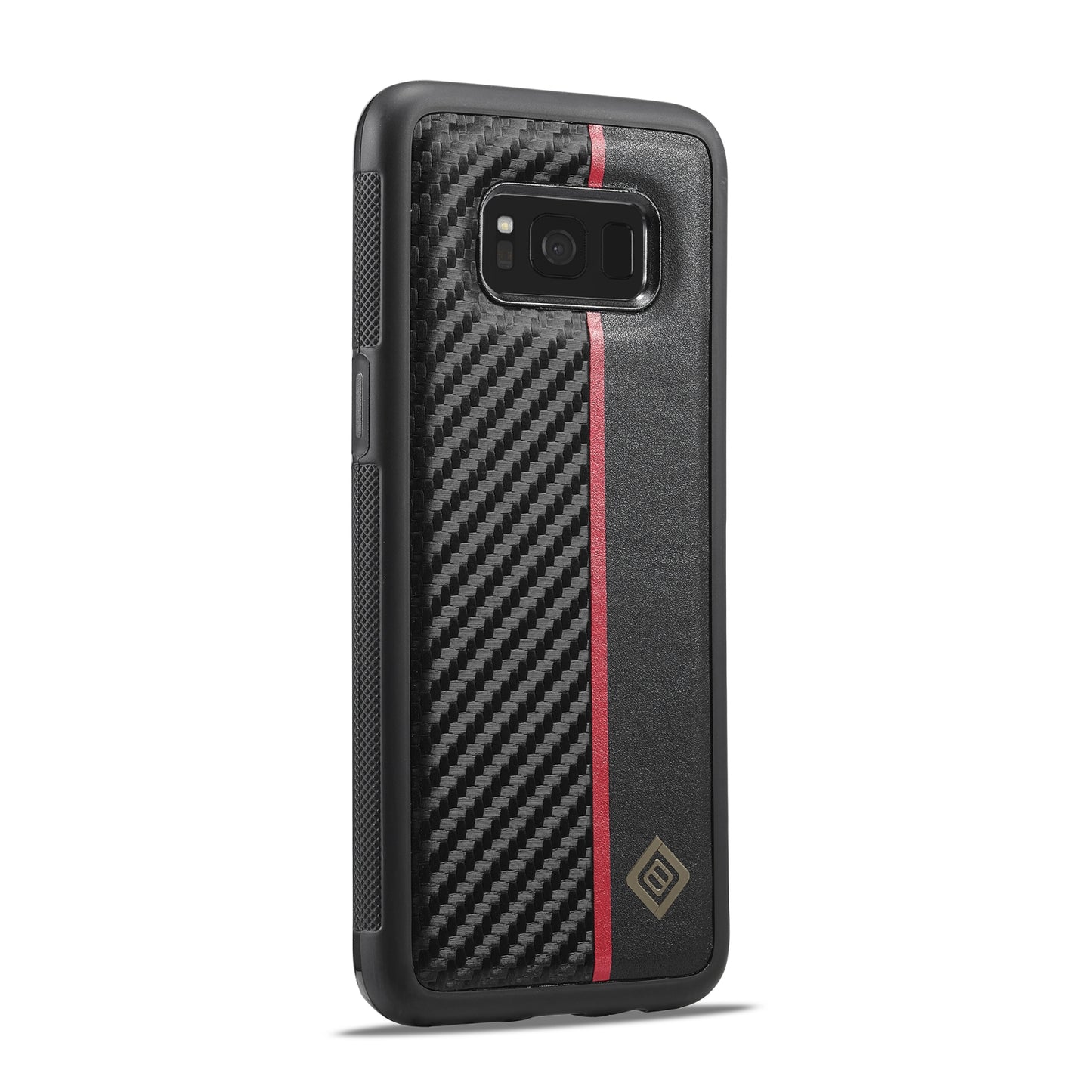 Samsung Galaxy S8 3-in-1 Carbon Fibre Texture Phone Case: Light, Shockproof & Sweatproof Protection - Black