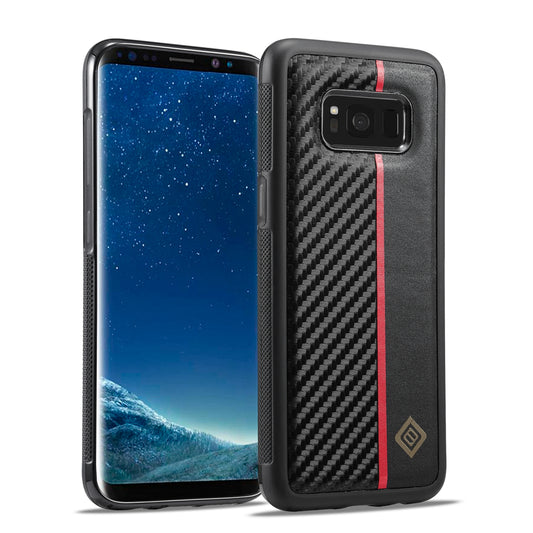 Samsung Galaxy S8 3-in-1 Carbon Fibre Texture Phone Case: Light, Shockproof & Sweatproof Protection - Black