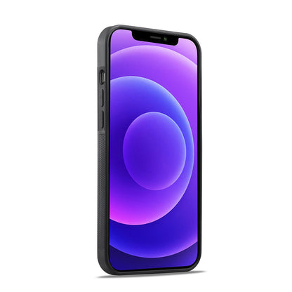 iPhone 12 Pro 3-in-1 Carbon Fibre Texture Phone Case: Light, Shockproof & Sweatproof Protection - Black