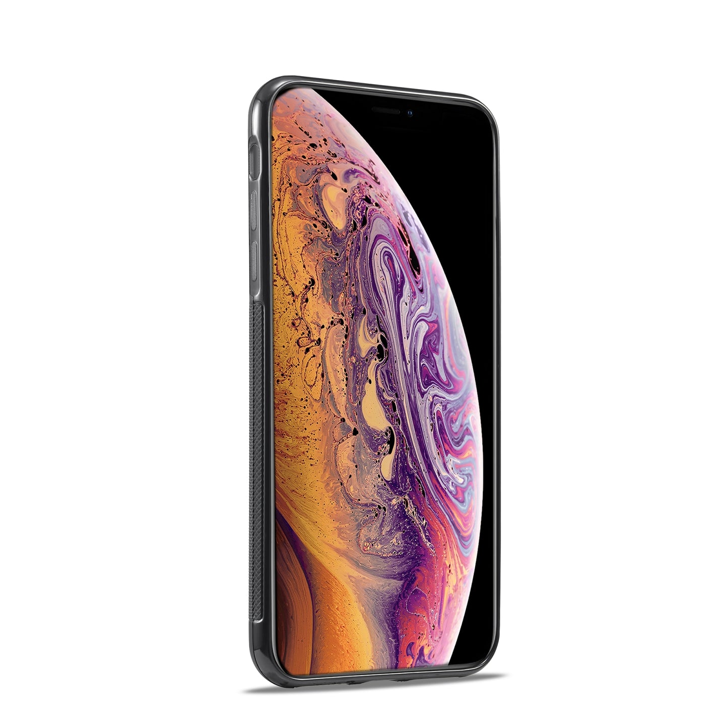 iPhone XS Max 3-in-1 Carbon Fibre Texture Phone Case: Light, Shockproof & Sweatproof Protection - Black