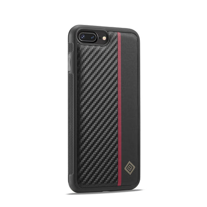iPhone SE 2022 3-in-1 Carbon Fibre Texture Phone Case: Light, Shockproof & Sweatproof Protection - Black